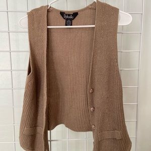 never worn knitted button down vest